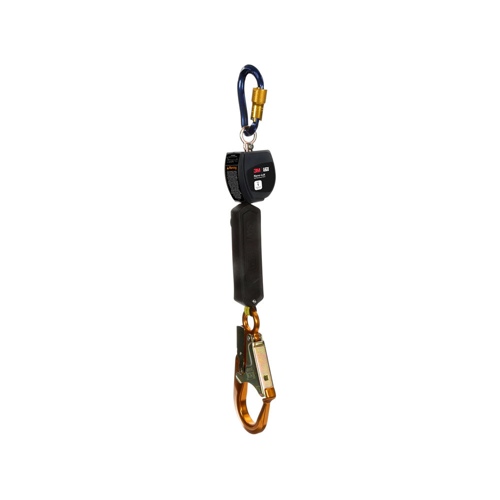 3M DBI-SALA Class 1 Overhead Mount with Anchor Hook Nano-Lok Personal Self-Retracting Lifeline with Aluminum Rebar Hook