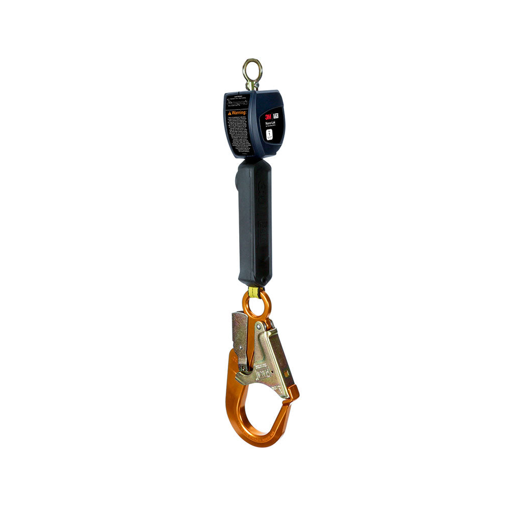 3M DBI-SALA Class 1 Overhead Mount Nano-Lok Personal Self-Retracting Lifeline with Aluminum Rebar Hook