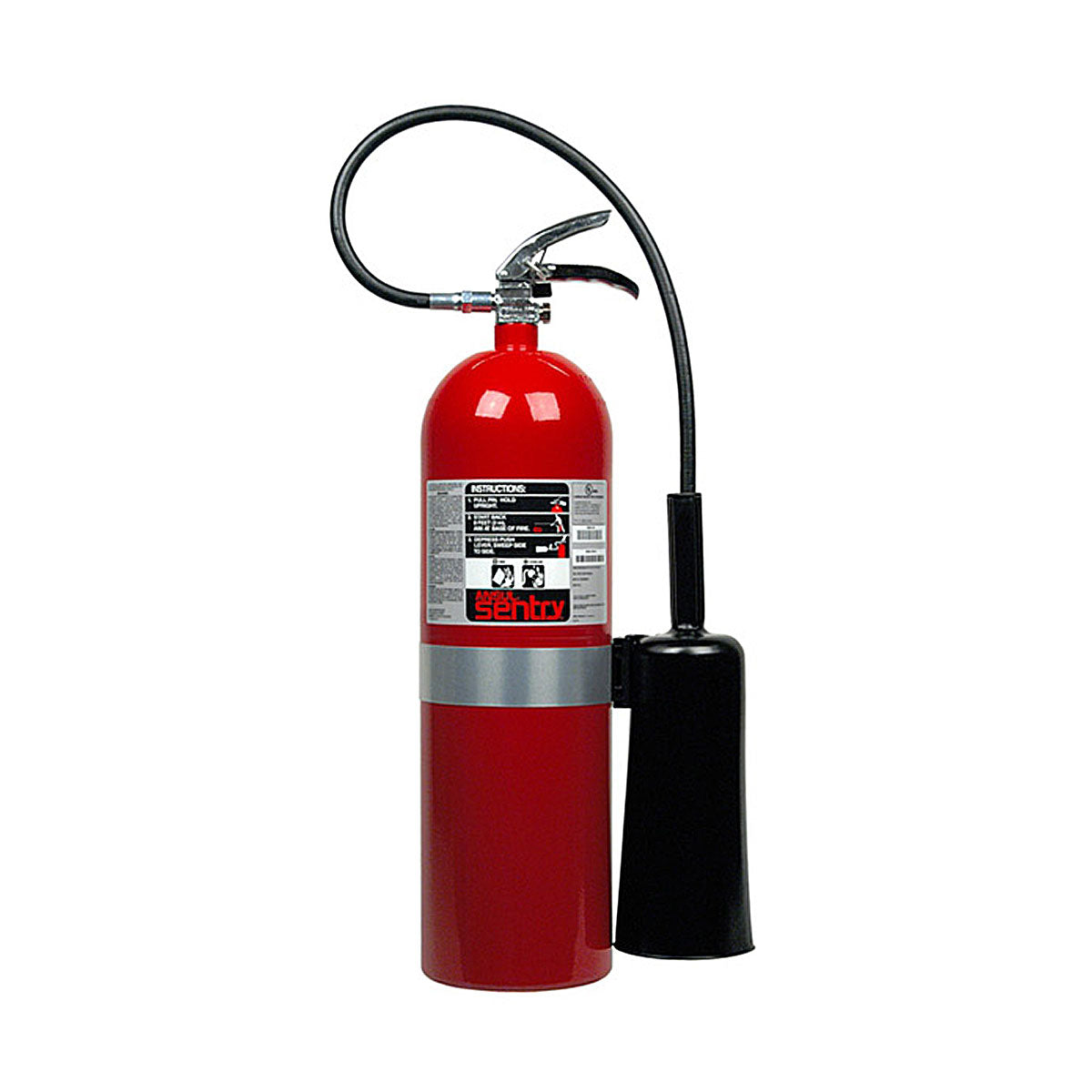 Fire Extinguisher, Sentry, Model CD15A-1, Carbon Dioxide CO2, 15 lb., Stored Pressure, Aluminum Cylinder, UL/ULC Rating: 10-B:C, Approvals: UL/ULC, (431555)