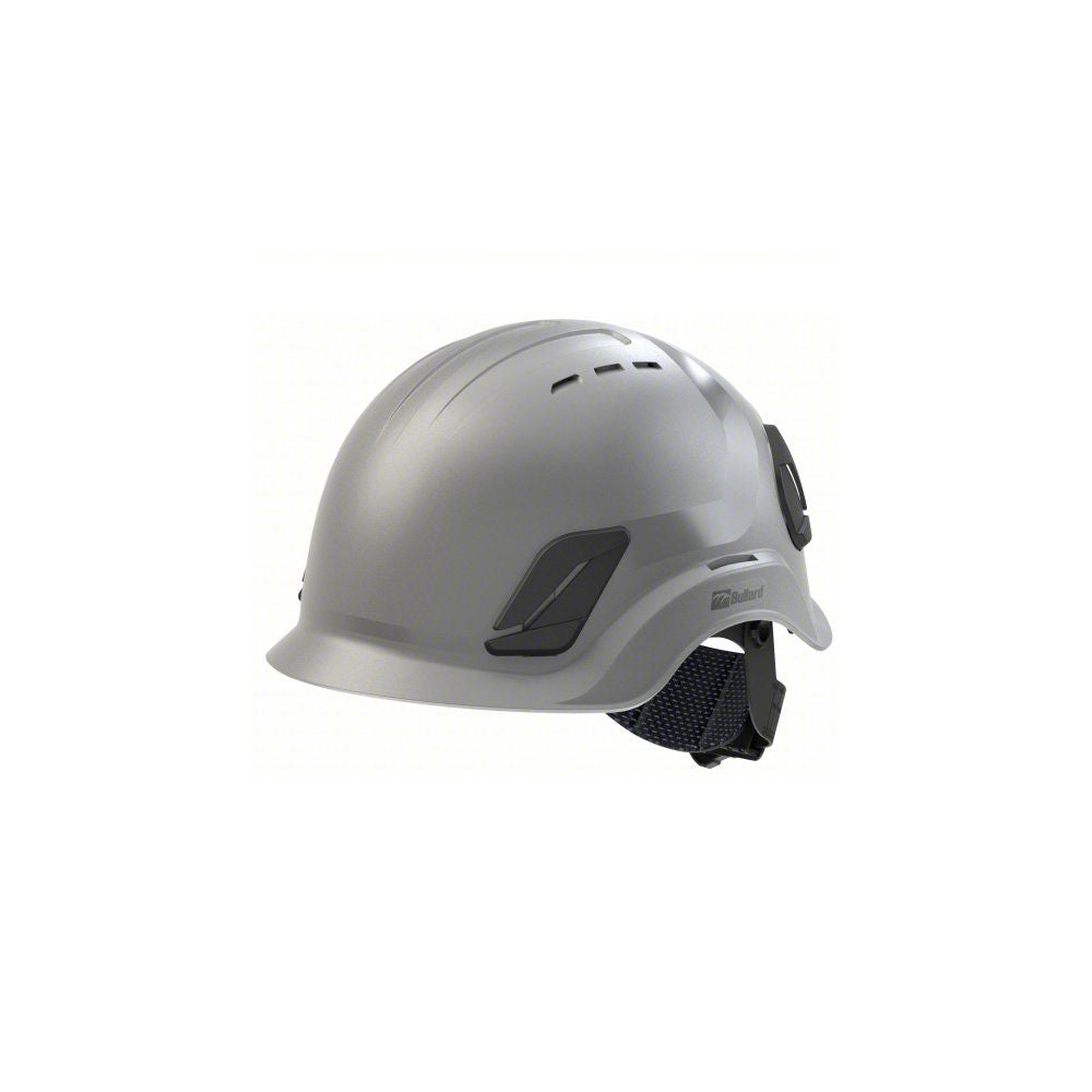 Climbing Helmet: Gray, No Graphics, ABS/Polycarbonate, Side-Slots, BULLARD, CEN10