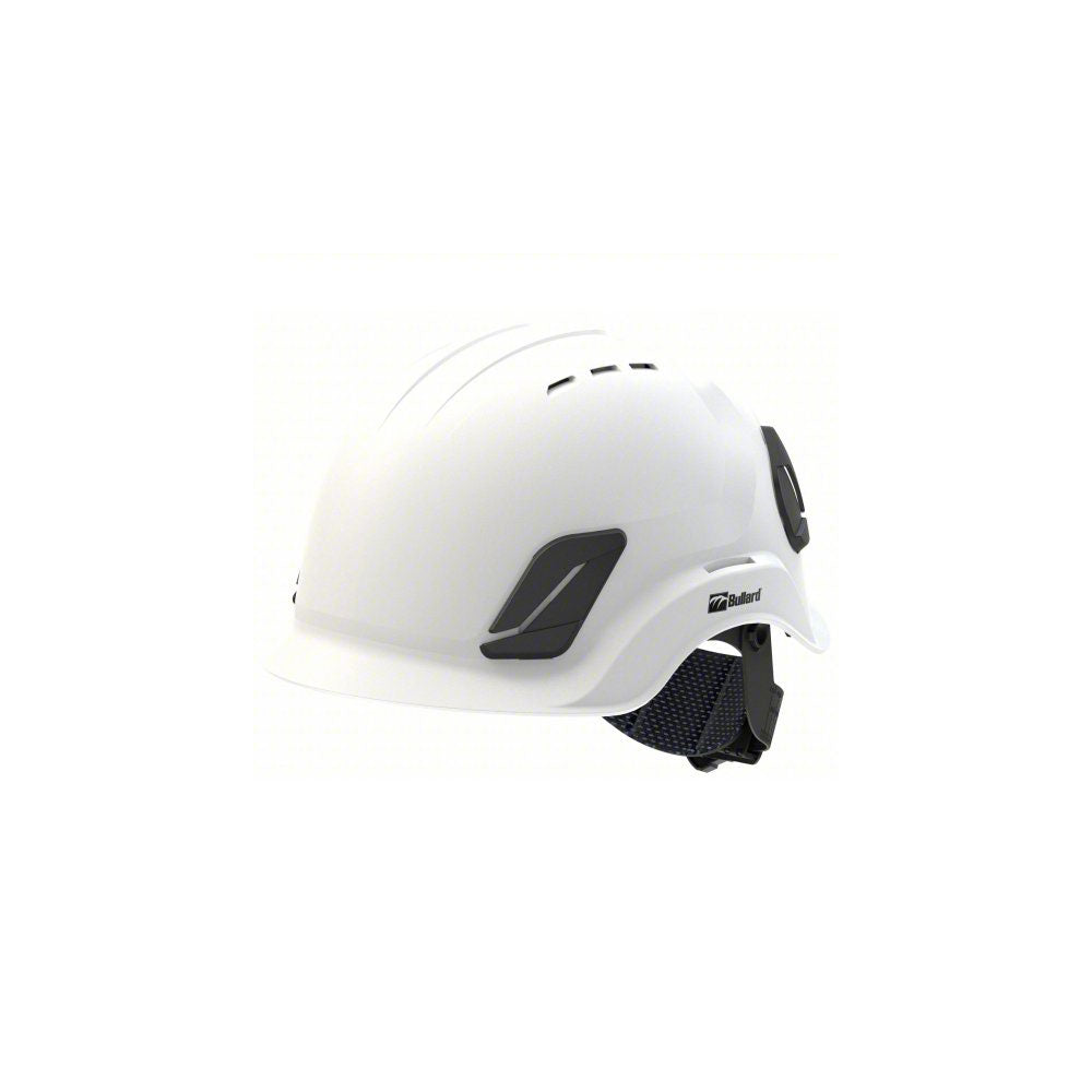 Climbing Helmet: White, No Graphics, ABS/Polycarbonate, Side-Slots, BULLARD, CEN10