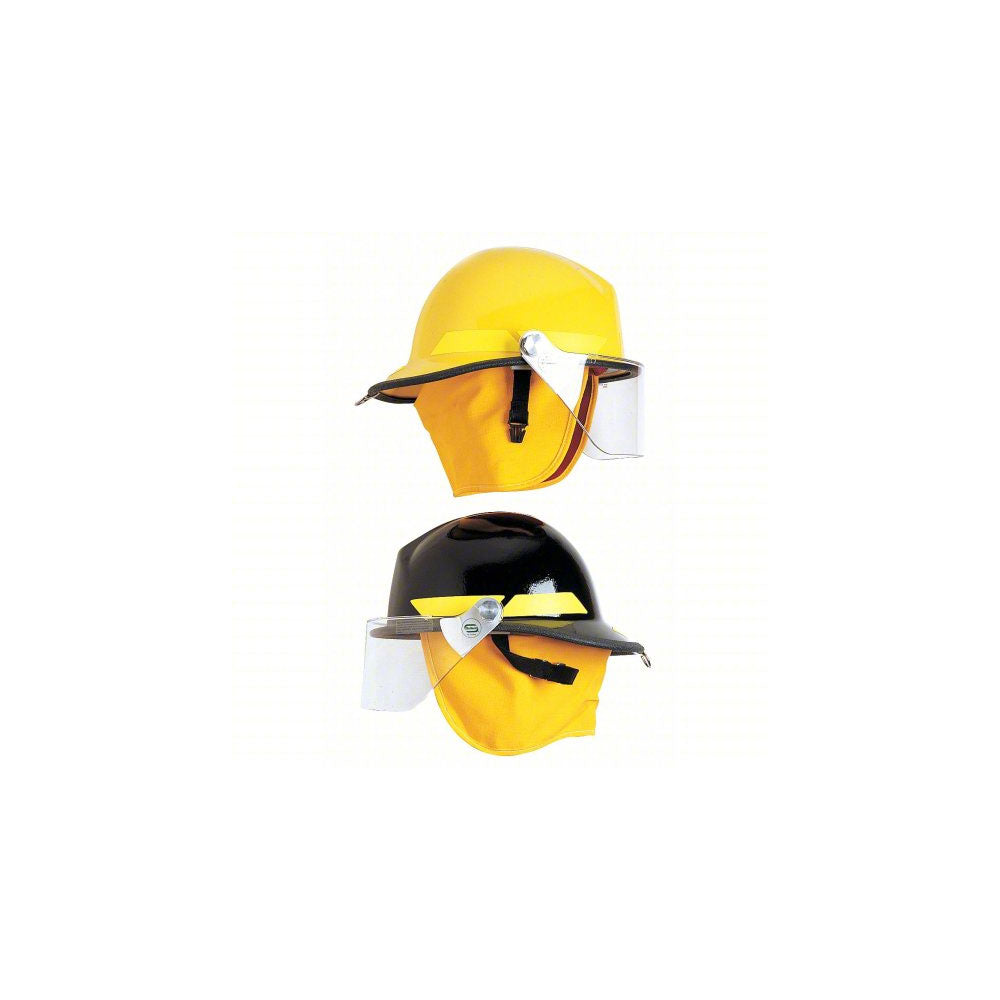 BULLARD Fire Helmet: 6-1/2 to 8 Fits Hat Size, Yellow, Fiberglass, Modern, 6 pt Ratchet