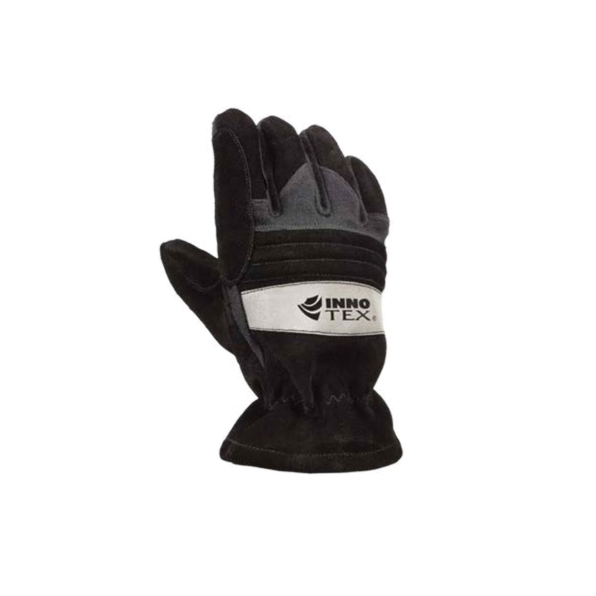 Glove Firefighting Vesatmax Black Eversoft Split Cowhide Shell and Kevlar Knit Knuckle Padding Nomex Gauntlet Size X-Large