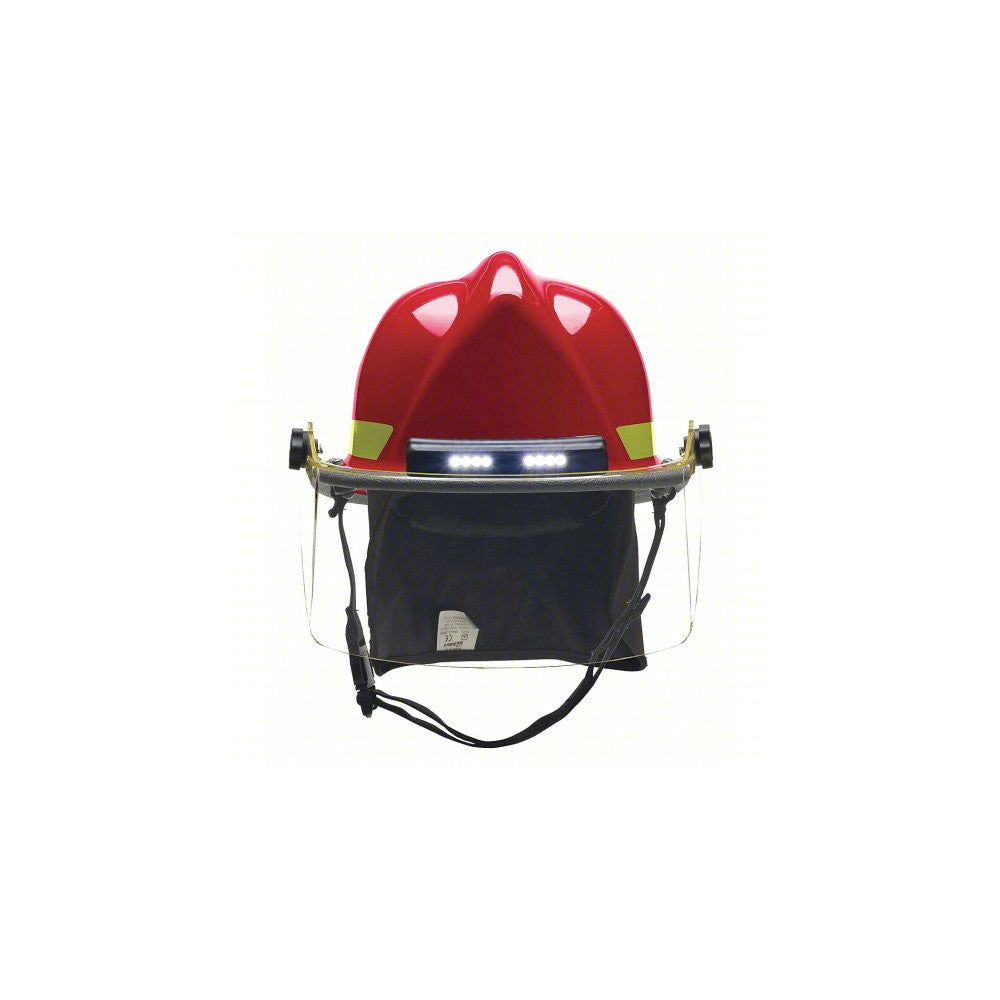 BULLARD Fire Helmet: 6-1/2 to 8 Fits Hat Size, Red, Ultem(R), Modern, NFPA 1971-2013