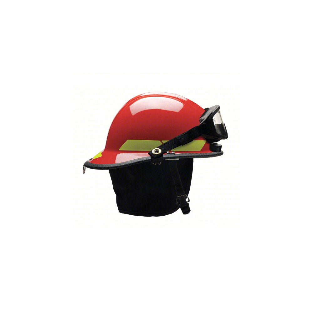 BULLARD Fire Helmet: 6-1/2 to 8 Fits Hat Size, Red, Thermoplastic, Modern