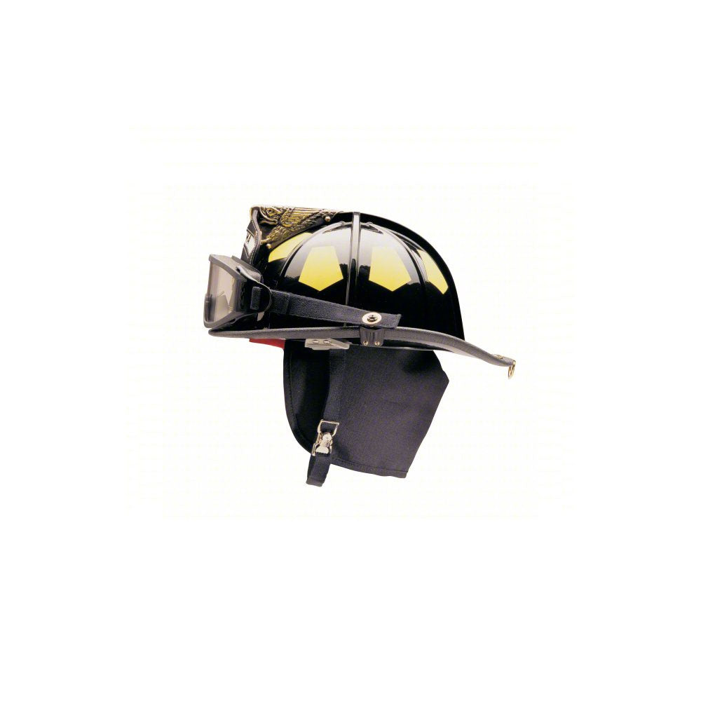 BULLARD Fire Helmet: 6-1/2 to 8 Fits Hat Size, Black, Fiberglass/Thermoplastic, Traditional