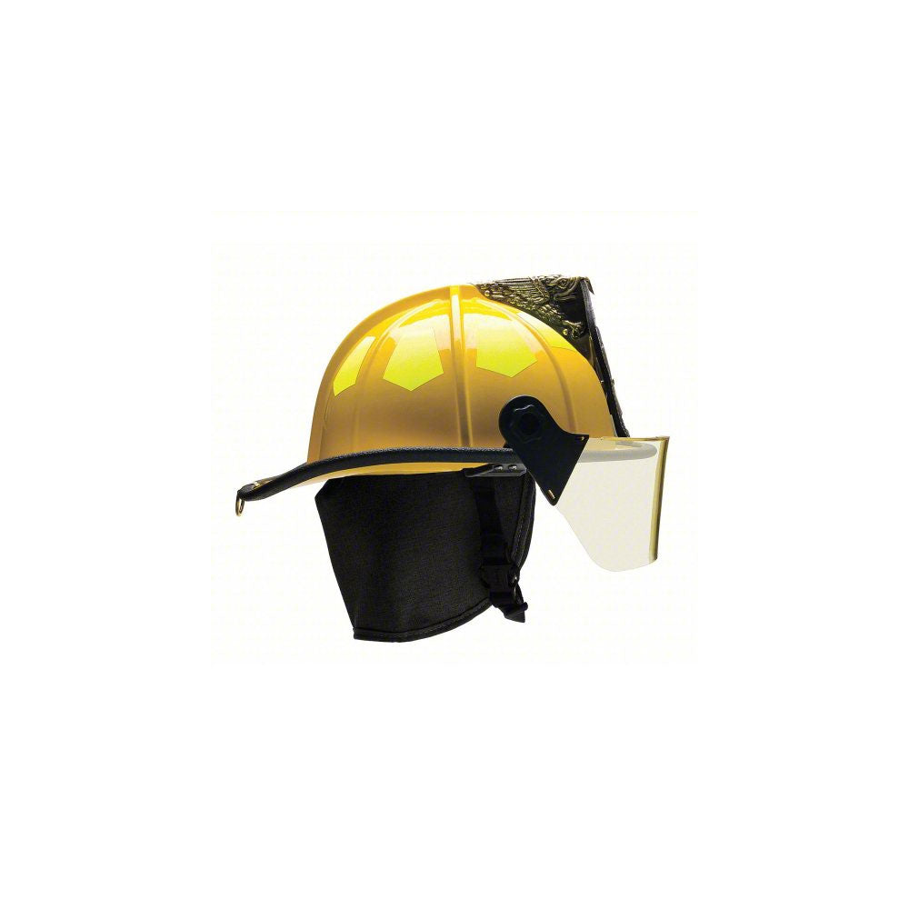 BULLARD Fire Helmet: 6-1/2 to 8 Fits Hat Size, Yellow, Fiberglass, Traditional Gloss