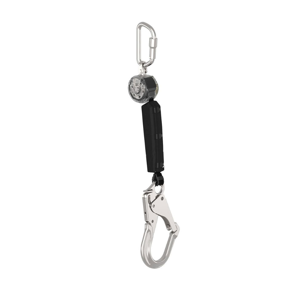 V-TEC WEB PFL, single-leg, 6', AL36CL aluminum large swivel snaphook, aluminum triple action carabiner