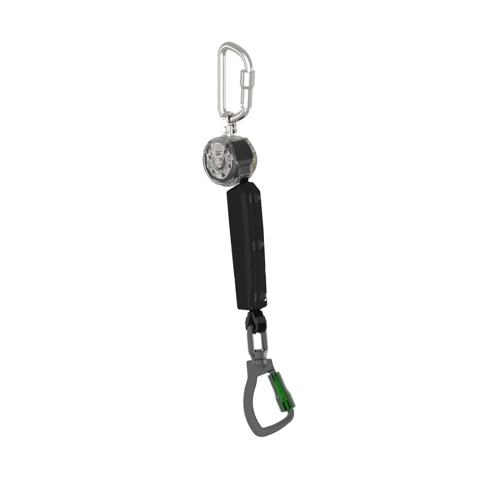 V-TEC WEB PFL, 6', single-leg, aluminum triple action carbainer, aluminum triple action carabiner (top)